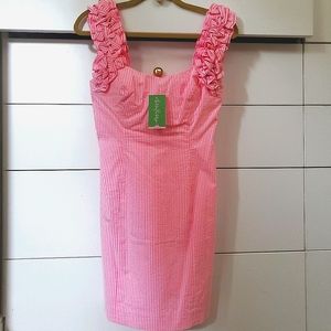 NWT Lilly Pulitzer Devina Pink Seersucker Dress 2